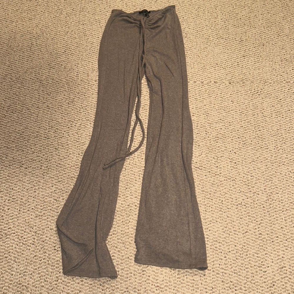 gray flared leggings